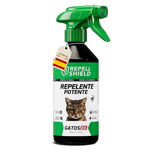 RepellShield® Repelente Gatos 500ml - Ahuyentador Gatos Interior y Exterior