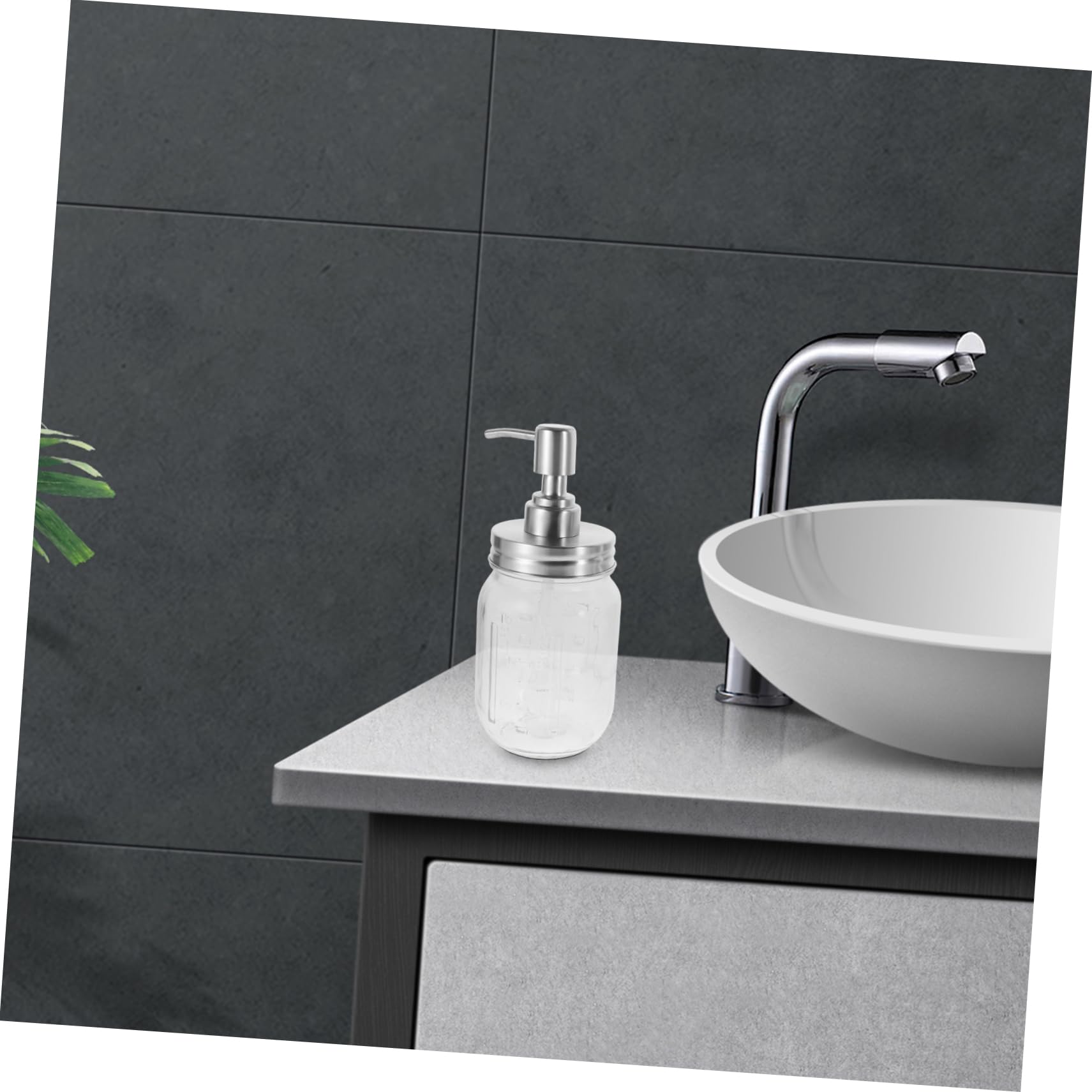 1juego Accesorios De Baño Dispensador De Jabón Soporte para Cepillos y Contenedor para Algodón Rústico para Decoración