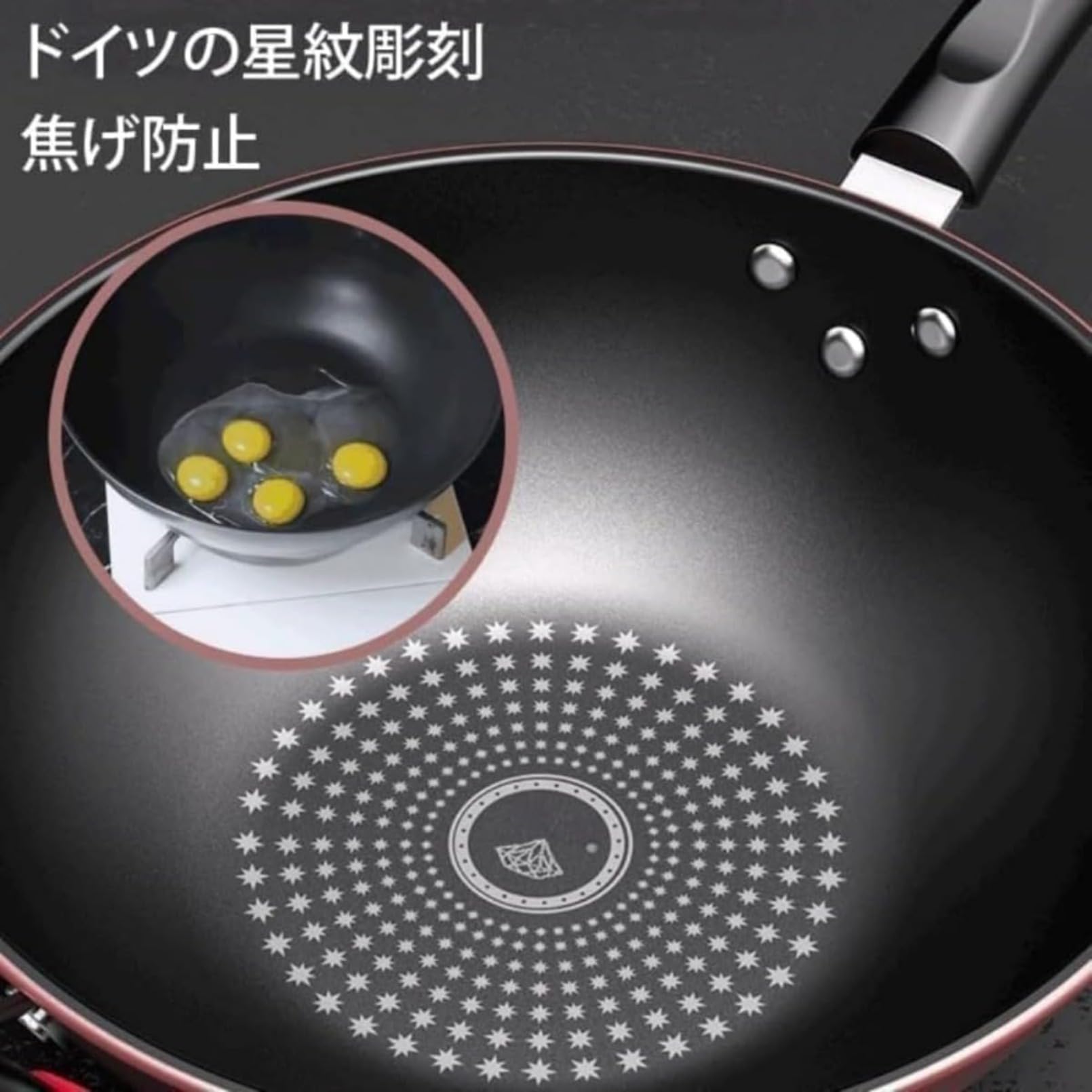 Amazon｜フライパン 深型 炒め鍋 ノンスティックフライパン 34cm