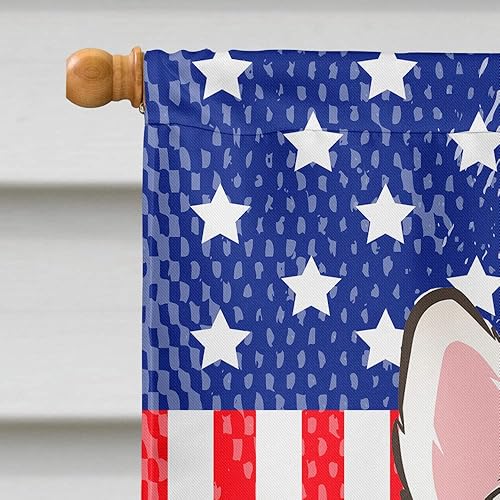 Vista 384 de Caroline's Treasures BB2171GF American Flag and Border Collie Garden Flag Mailbox Flag Decorative Yard Flag Banner Outside Patio Artwork Yard Flower