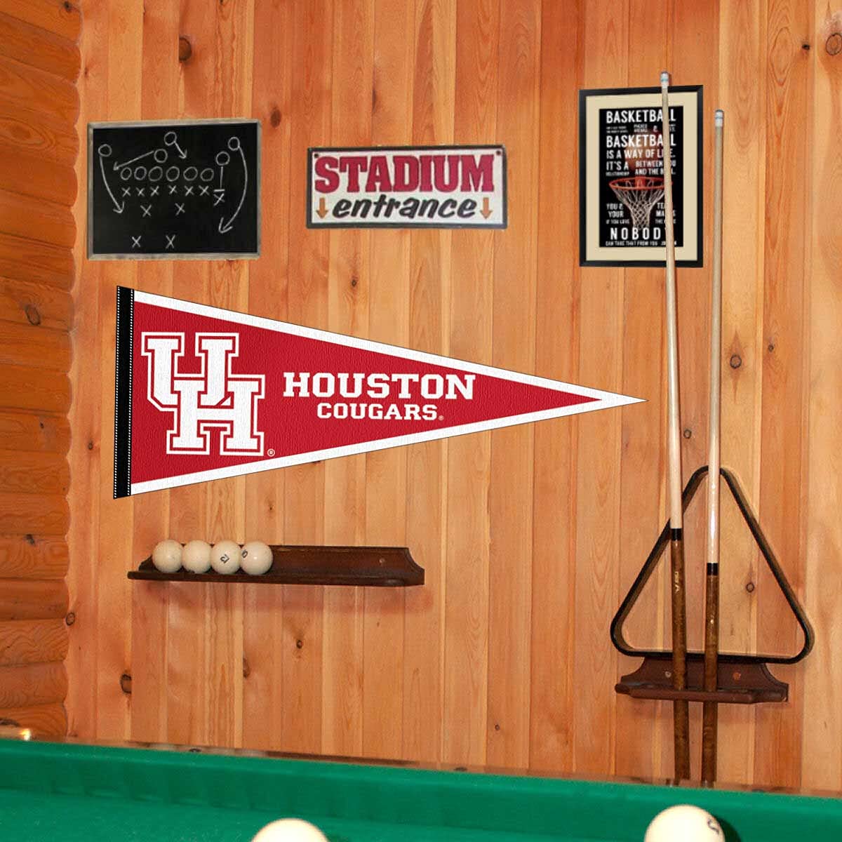 College Flags & Banners Co. University of Houston Cougars Wordmark Pennant Flag