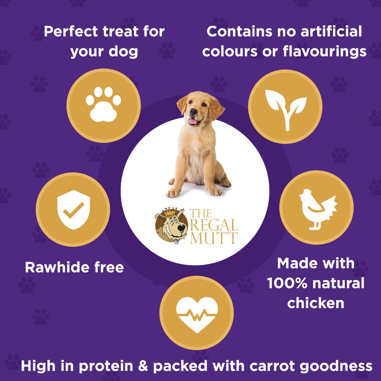 The Regal Mutt - Chicken & Carrot Sticks - 1kg Bag, 1 kg (Pack of 1) - Image 4