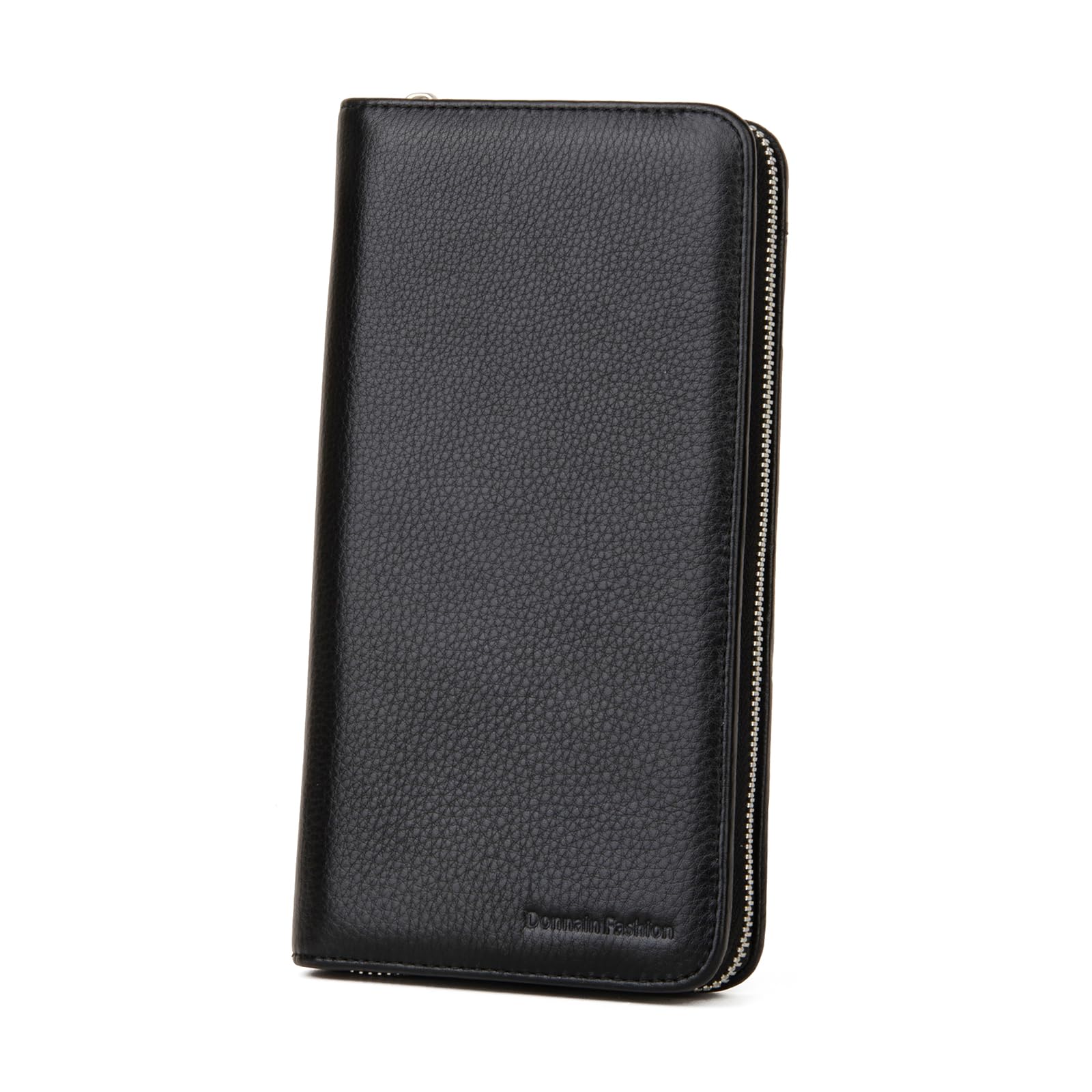DONNAIN Premium Full-Grained Leather RFID Passport Holder for Travel, Multifunctional and Large Capacity RFID Blocking Passport Holder Wallet (Black)