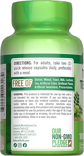 Miniatura 7 de Nature's Truth Tribulus Terrestris para hombres | 1000 mg | Cápsulas | Suplemento sin OMG y sin gluten