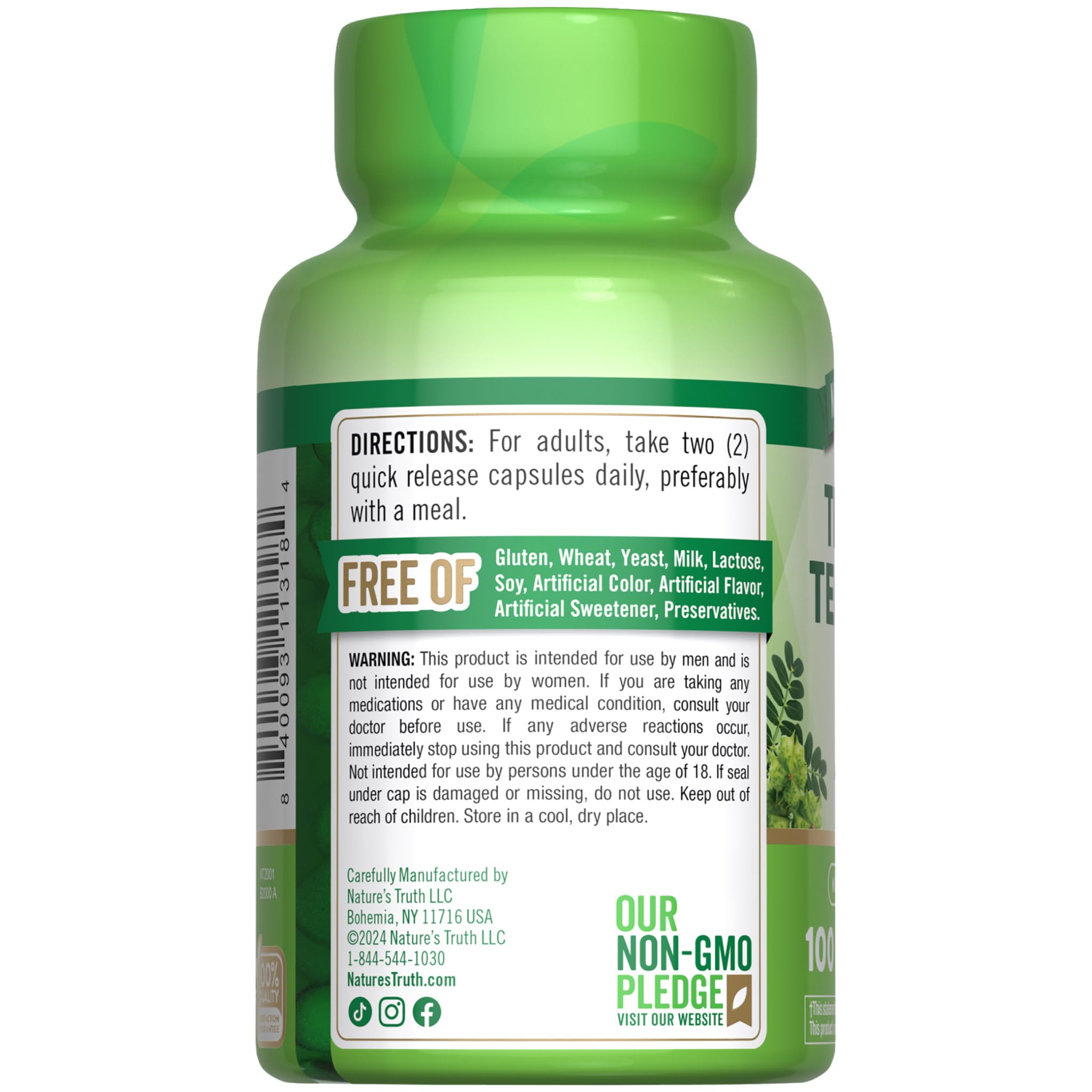 Nature's Truth Tribulus Terrestris for Men | 1000mg | 100 Capsules — Amazon image 7