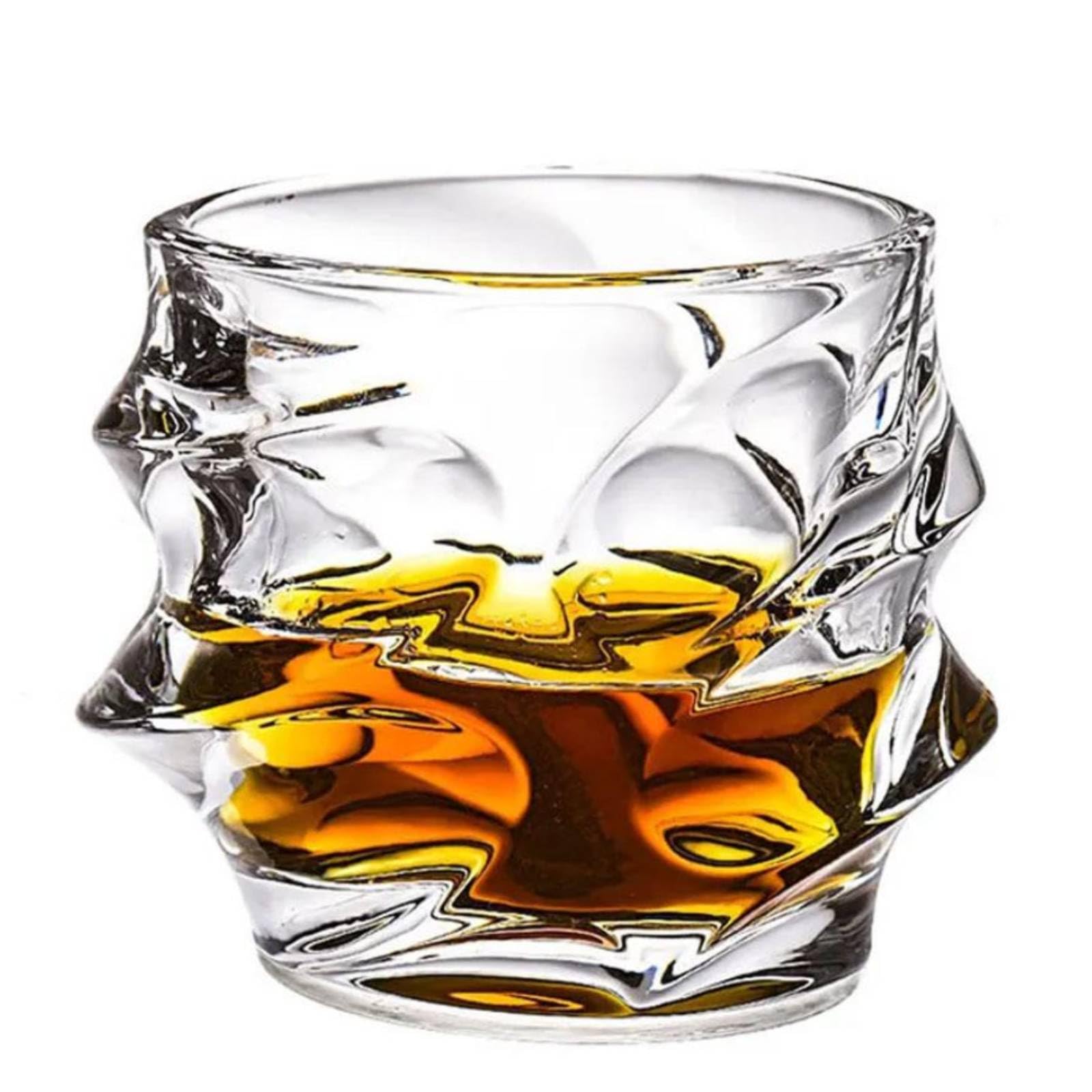 Tsuki Glass Whiskey Glasses, Japanese Crystal Whisky Glass,Old Fashioned Whiskey Glasses, Heavy Crystal Bar Glassware, Bourbon Gifts for Men Wine Glass Set, NEW Rocks Glasses Set (1Pcs)
