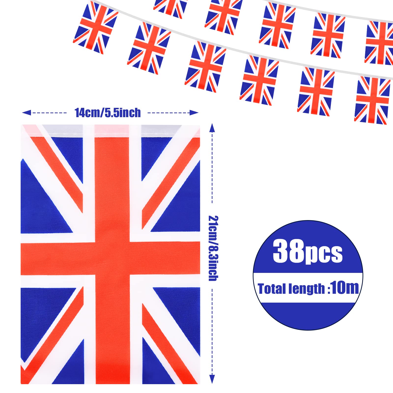 Fête Banderole Avec Angleterre Design (Approximativement 6 M