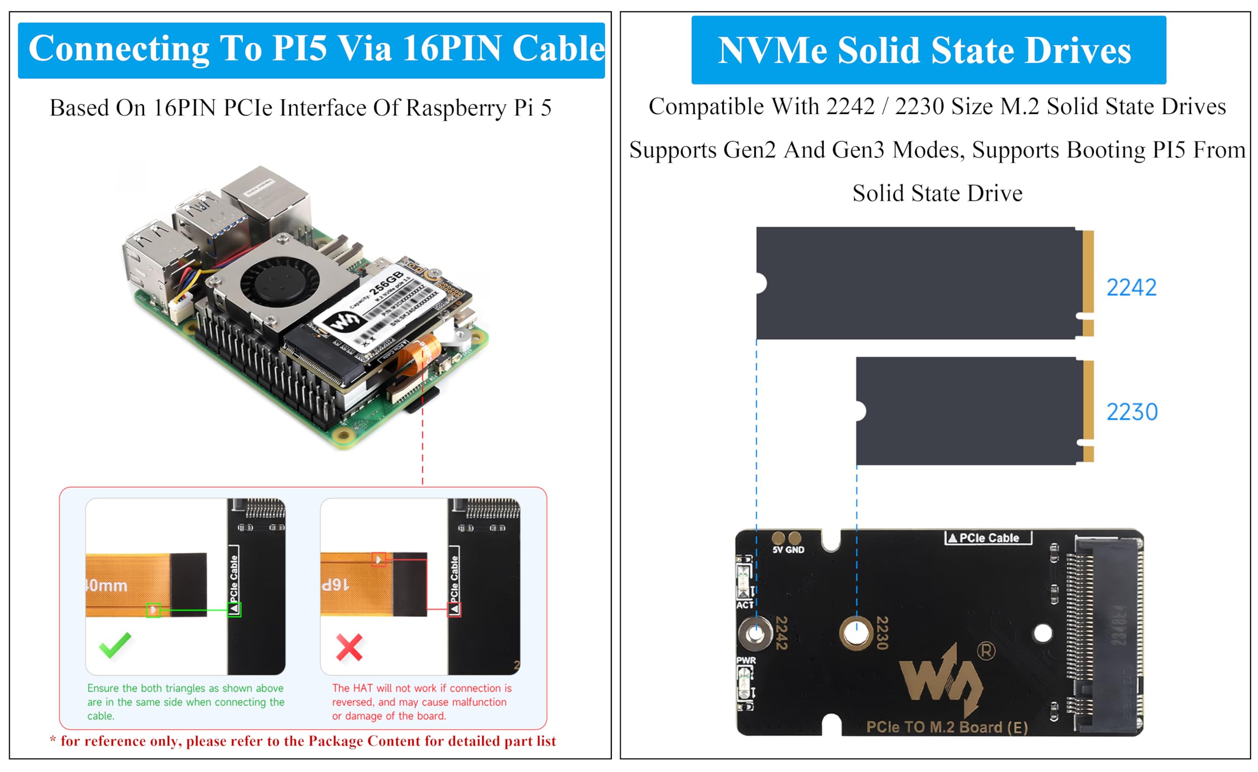 Amazon.com: Pi5 PCIe to M.2 Adapter Board with Cooling Fan for