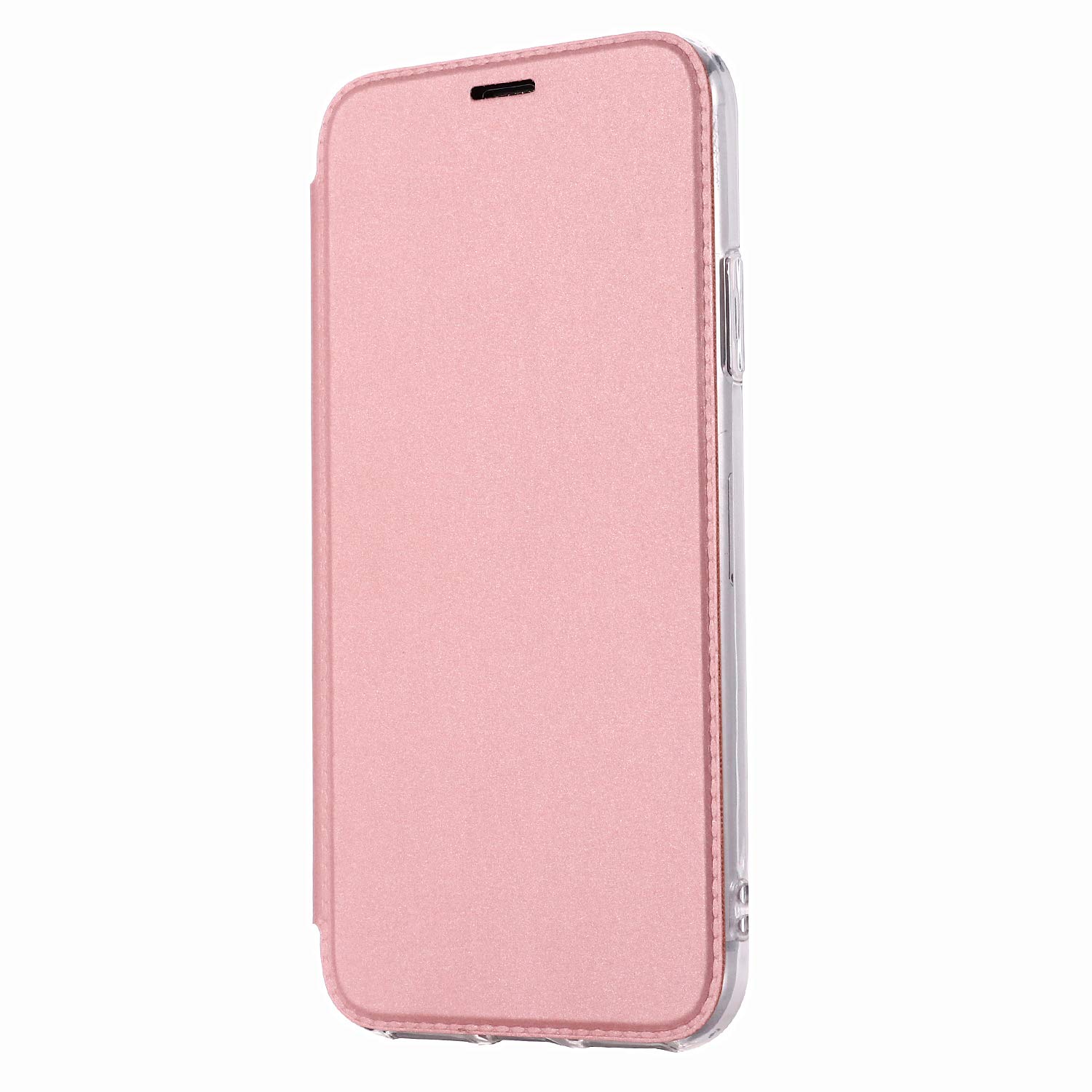 Hülle® Ultra Thin PU TPU Flip Case with Card Slot and Stand Function for Samsung Galaxy S8 Plus(Rose Gold)