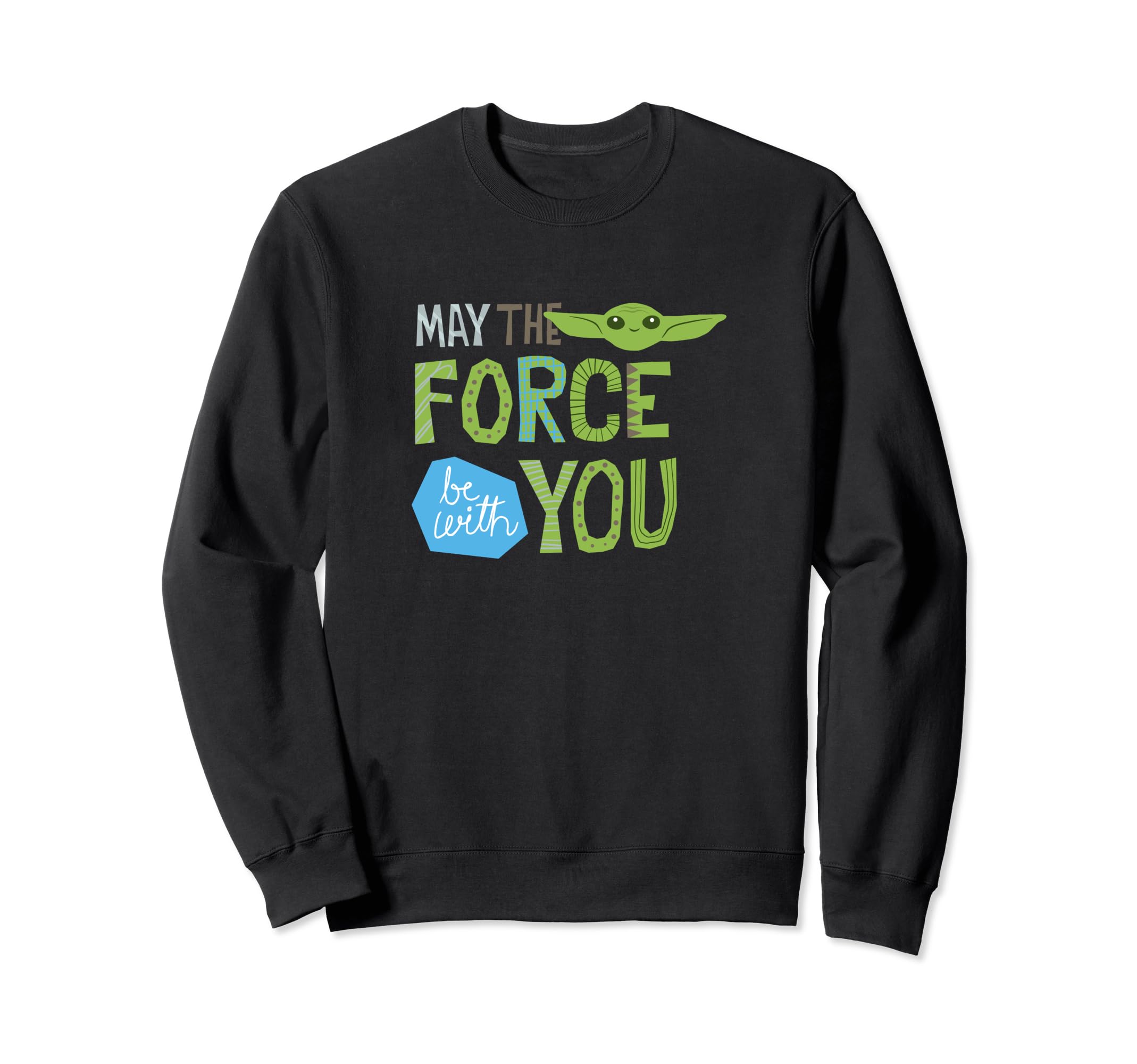 Sweatshirt Star Wars The Mandalorian pull noir imprimé - 2