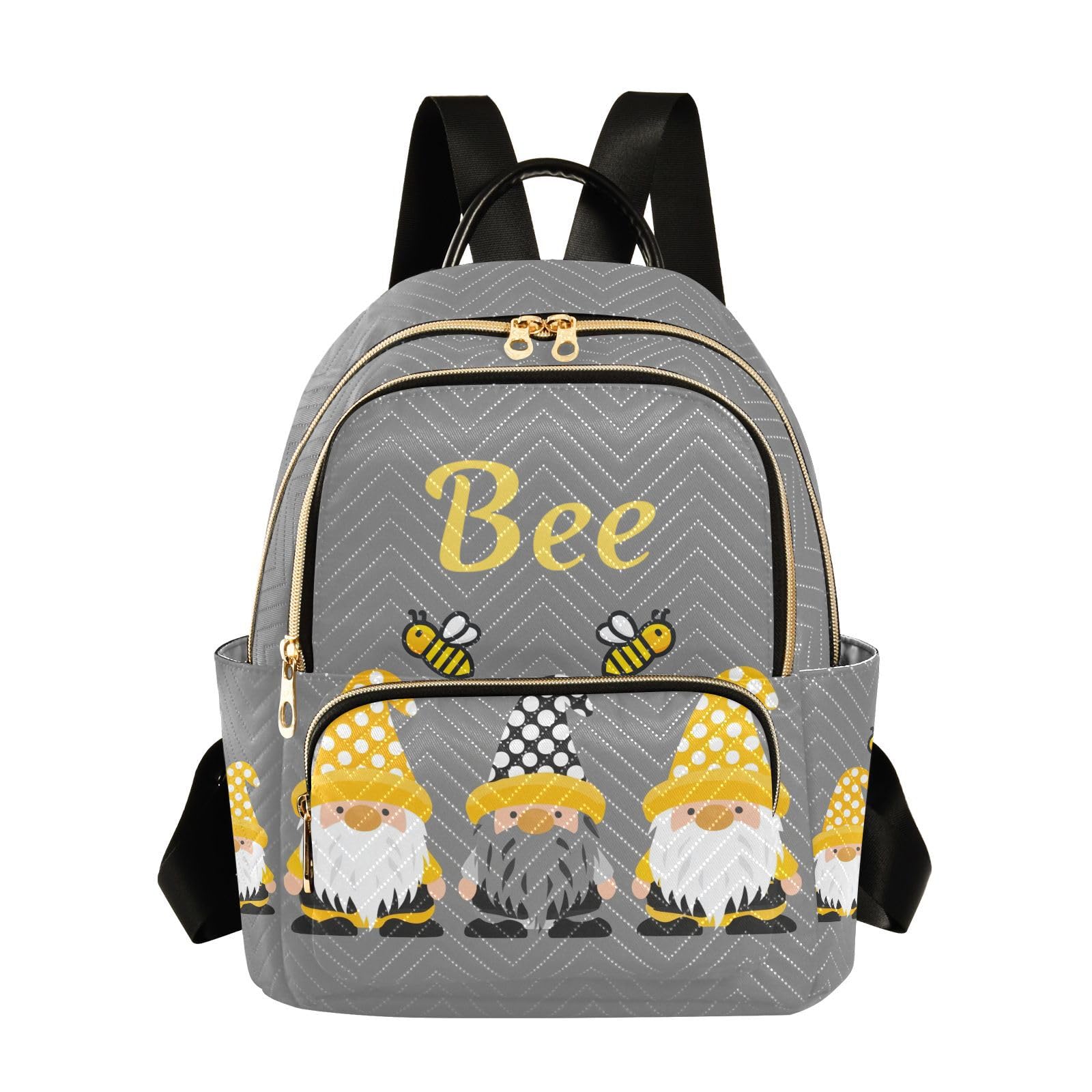Gnome Bees Mini Backpack Fashion Purse for Women,M