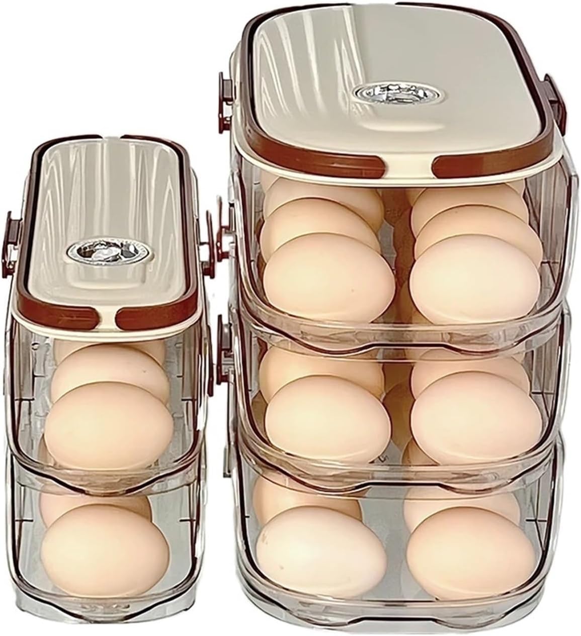 1PCS Home Refrigerator Egg Organizer Sliding Carton Automatic Roller Kitchen Countertop Shelf(Small-2nd floor)