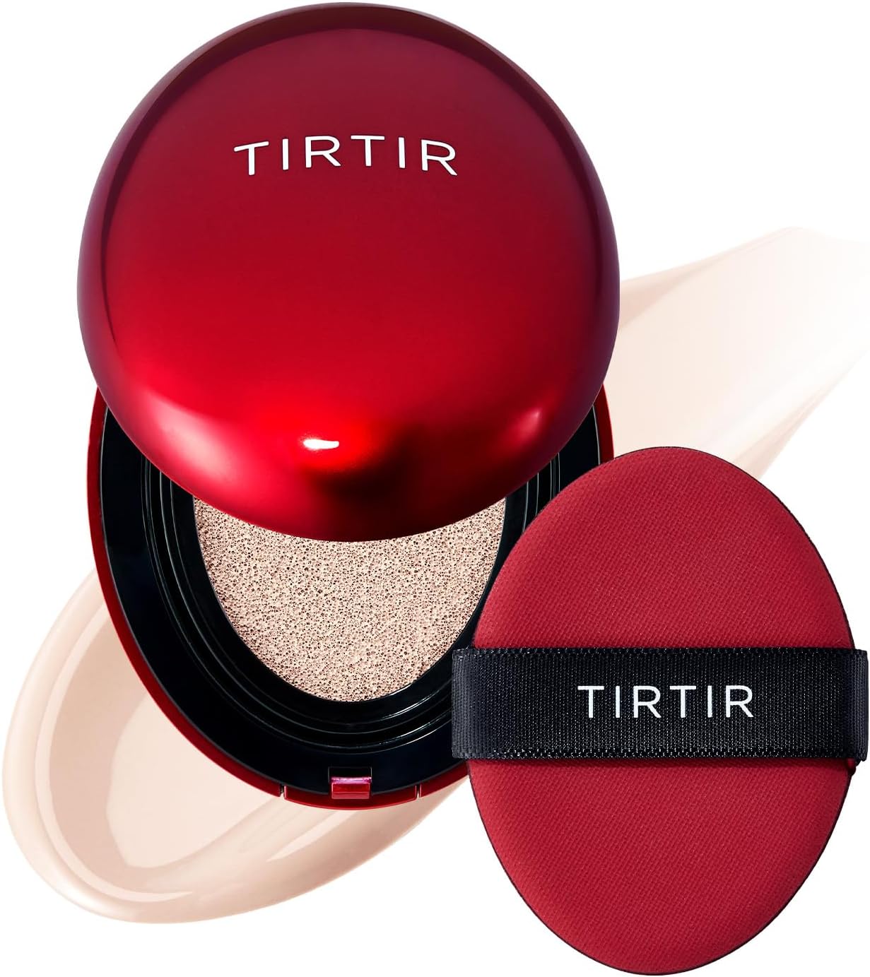 [*Mini Size*] TIRTIR Mask Fit Red Cushion Foundation | Full coverage, Weightless, Skin fit, Satin Glow Finish, Korean Makeup, beauty, Tattoo cover up, Buildable (#13C Fair, 0.15 Fl Oz)