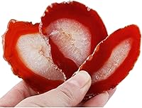 Vista 4 de mookaitedecor Láminas de ágata pulida para contraluz, paquete de 12 tarjetas de geoda de ágata