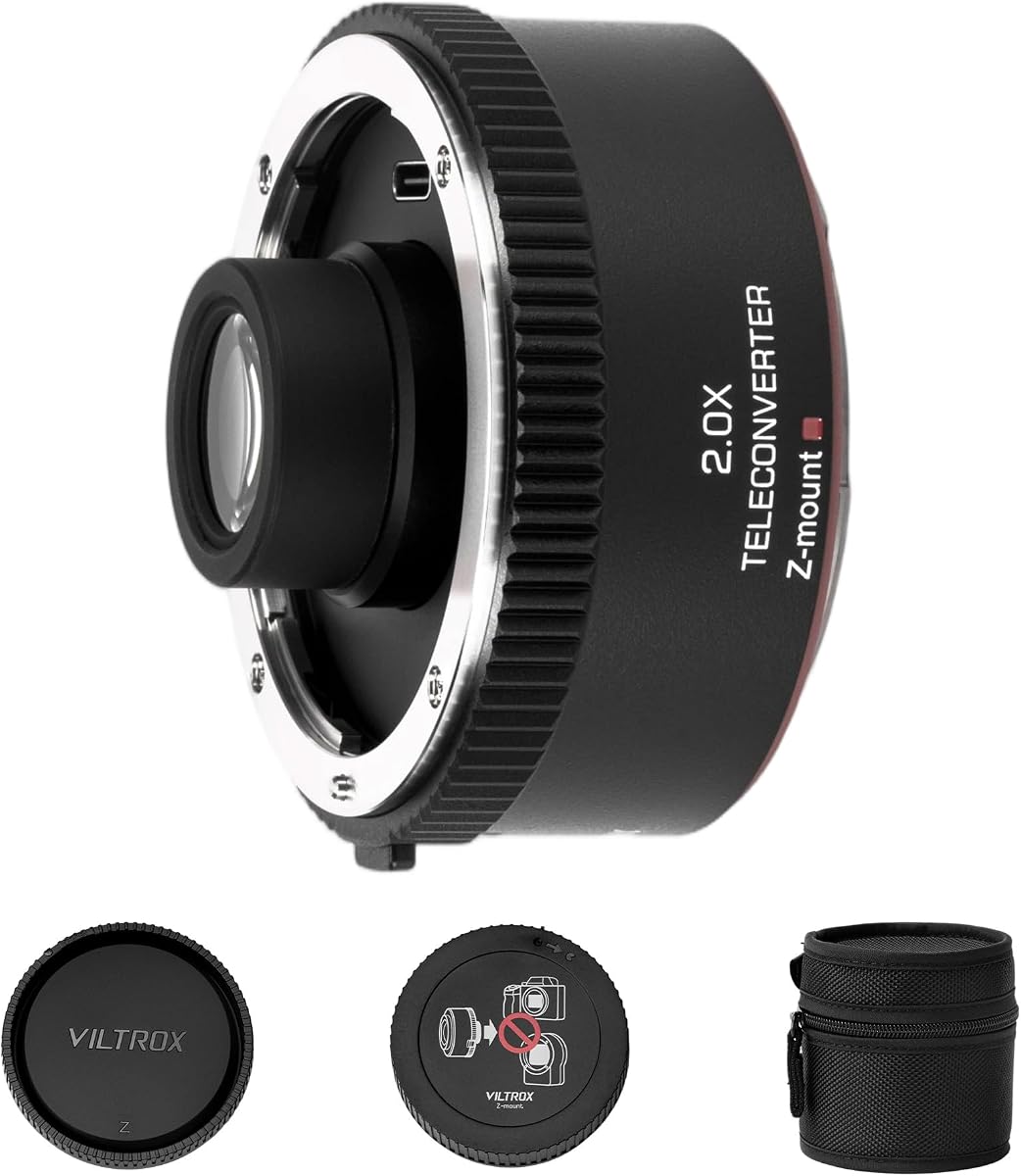 VILTROX Teleconverter TC-2.0X for 2.0X Magnification, Auto Focus Teleconverter Extender Converter Compatible with Nikon Z-Mount NIKKOR Z 70-200mm f/2.8VR S, 400mm f/4.5 VR S, 100-400mm f/4.5-5.6 VR S