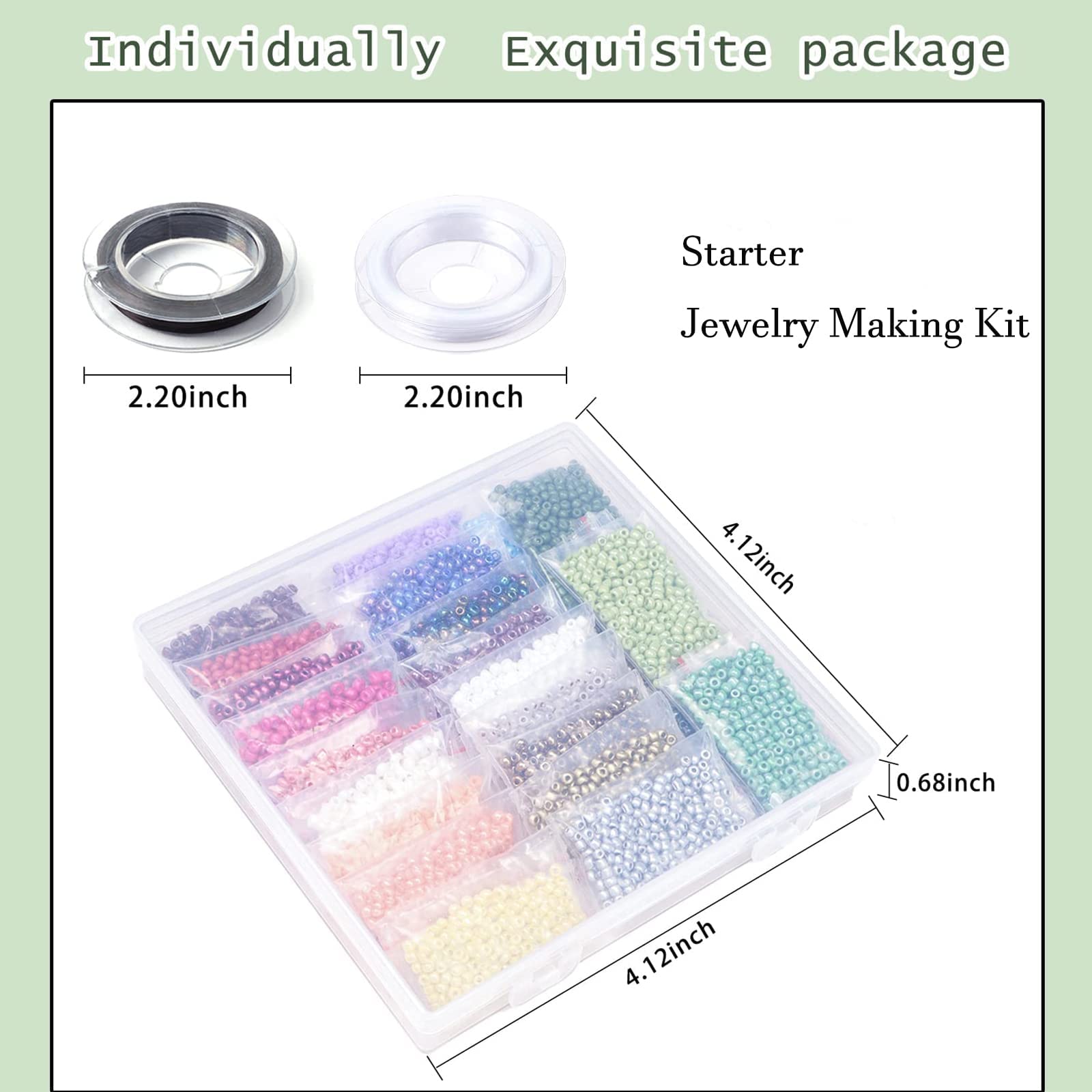 26400 Perline In Vetro 2mm 24 Colori – Kit Completo Per Creazione Gioielli Fai Da Te