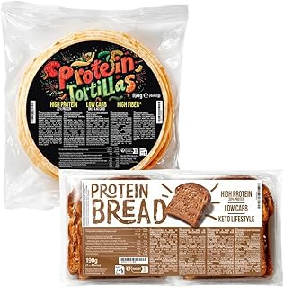 Low Carb Protein Bundle: Tortilla Wraps & Eiweißbrot – High Protein, Ballaststoffreich, Ideal für Keto & Fitness Ernährung