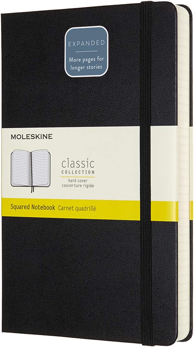 Moleskin QP061EXP Classic Notebook, Expanded, 400 Pages, Hardcover ...