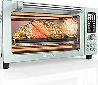 NuWave Bravo Pro Smart Air Fryer Toaster Oven: 10-in-1 Countertop Combo, 1800W 21QT Mint Green, 3x Faster 450°F Crisp