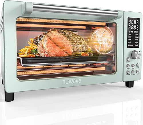 Nuwave Bravo Pro Smart Air Fryer - Combo de horno tostador, encimera de horno de convección Airfryer, funciones 12 en 1 con tecnología más rápida y
