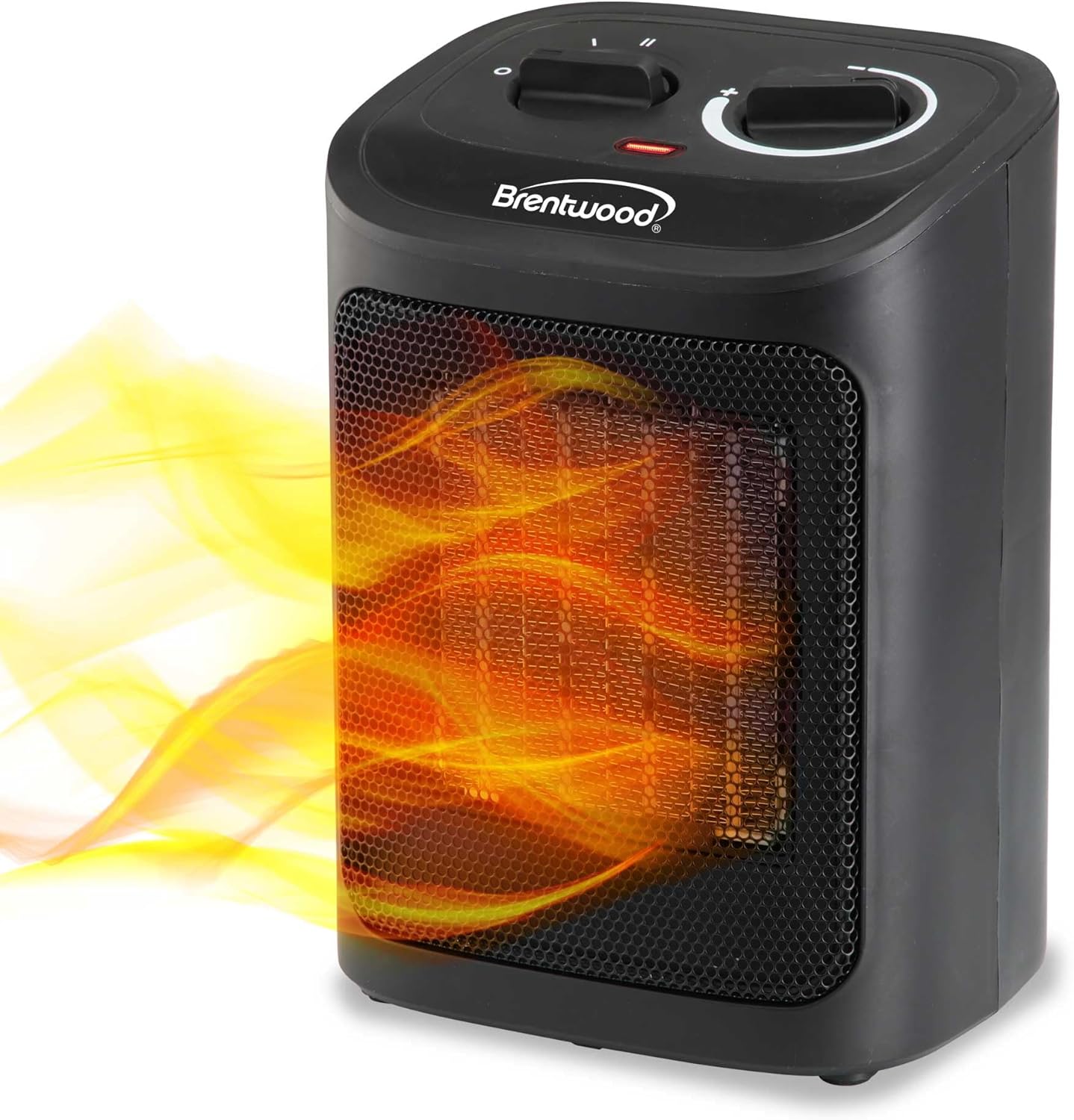 Brentwood H-C1603BK 1500-Watt Portable Ceramic Space Heater and Fan, Black