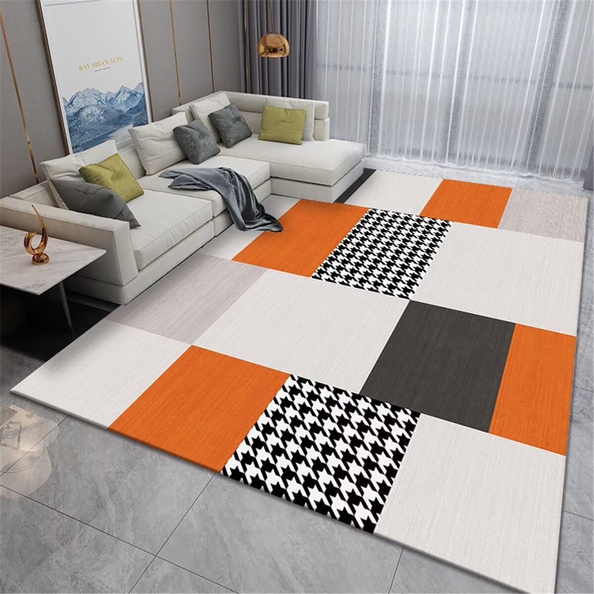 Moquette de chambre 70X140CM tapis géométrique de salon facile à entretenir