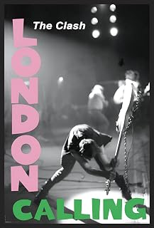 BUY ART FOR LESS Officially Licensed The Clash - London Calling Framed Art Poster - 24 x 36 Inch - Sturdy Engineered Wood Frame with Plexi Glass - Ready To Hang