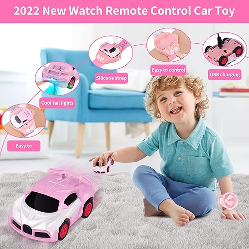 Miniatura 3 de Reloj actualizado 2023 de juguete de carreras con control remoto para niños, con cubierta a prueba de polvo y carga USB, mini reloj de juguete de