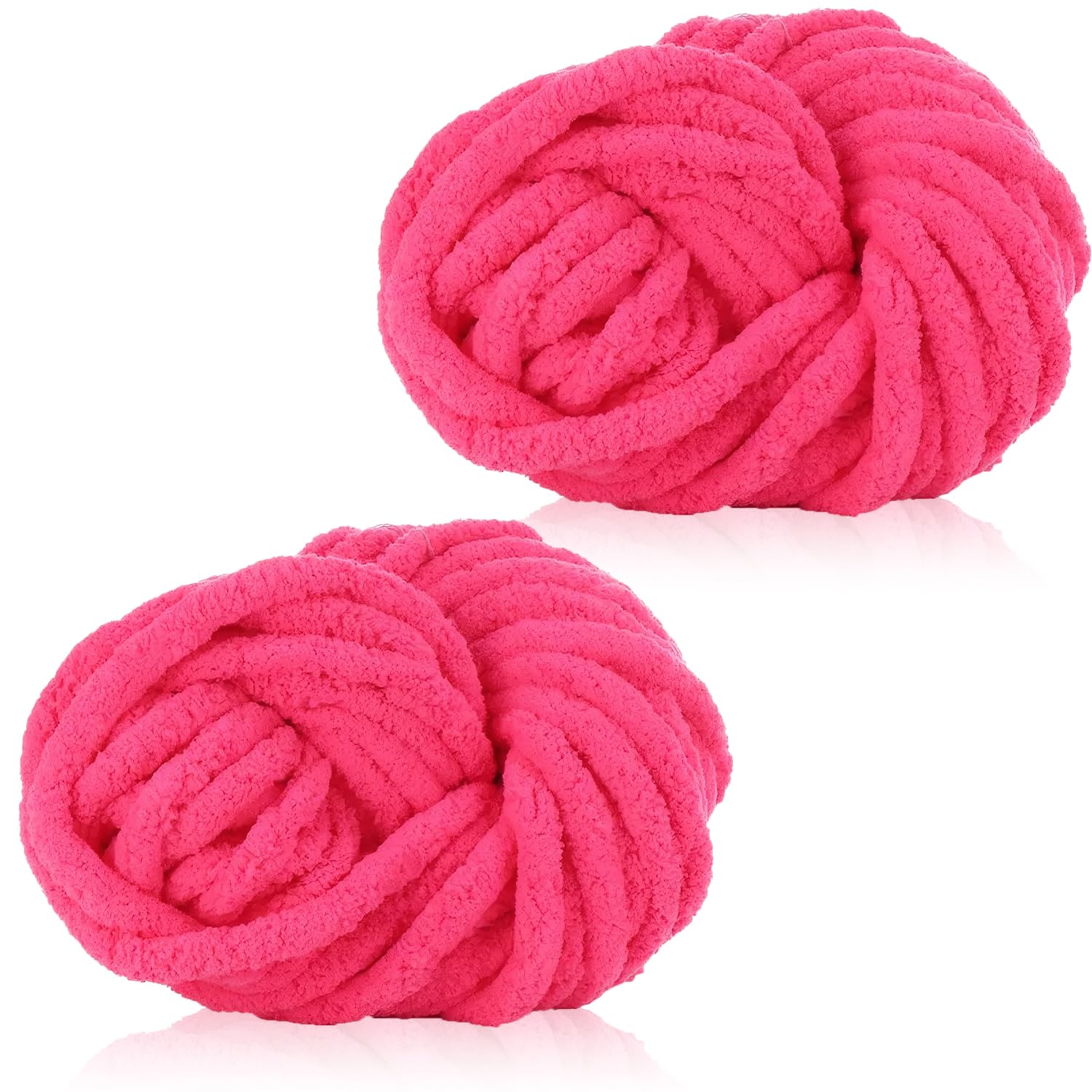 Chunky Knitting Wool 250g×2,Chenille Yarn for Crocheting&Knitting,Chunky Yarn for Crochet,Thick Wool for Blanket,Cushion,Pet Beds,Bags,Hats,Scarves