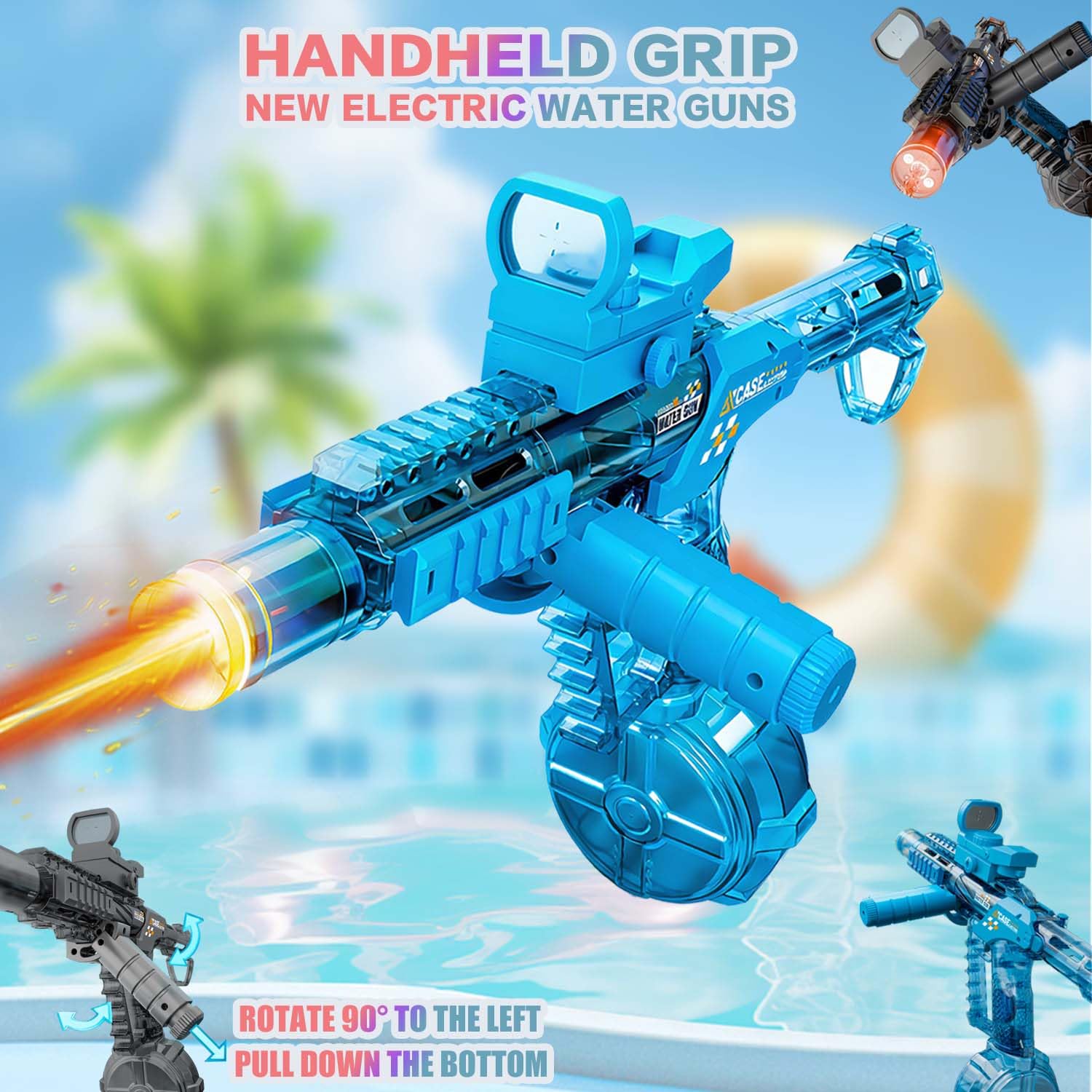 2026 New Electric Water Guns for Adults Kids Automatic Water Gun With LED Lights, Ultra-Long Range, Ultra-Long Standby - Image 3