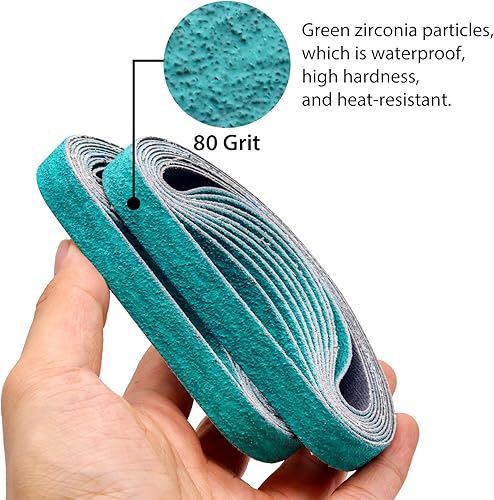 Miniatura 10 de 24 correas de lijado de 12 x 12 pulgadas, cinturón de lijado de grano fino 600 para afilador de cuchillos y herramientas de trabajo oficial (WSKTS y