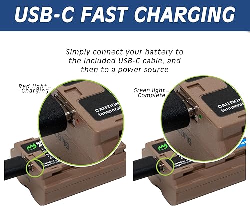 Miniatura 2 de Wasabi Power Batería USB (Serie Ginger) para Fujifilm NP-W235 y compatible con Fuji X-H2S, GFX 50S II, GFX 100S, X-T4 y VG-XT4 Vertical Battery Grip