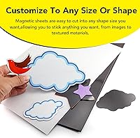 Vista 5 de DIYMAG Hojas magnéticas adhesivas, 4 x 6 pulgadas, paquete de 60 unidades, hojas magnéticas flexibles con adhesivo para manualidades, fotos
