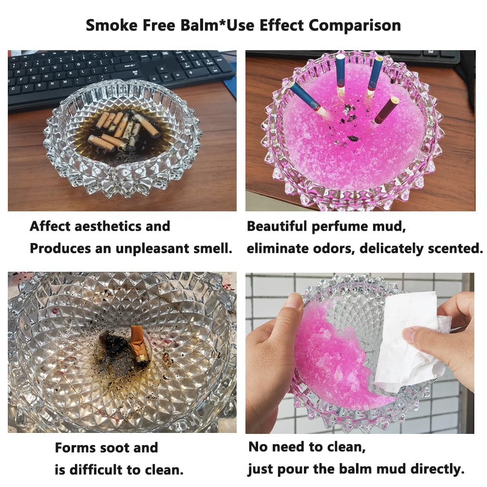 Cendrier magique sans fumée pour intérieur/extérieur - Sable (130,1 g) - Cendrier sans fumée pour cigarettes - Extincteur rapide et éliminateur d'odeurs - Empêche la fumée secondaire, la suie et les