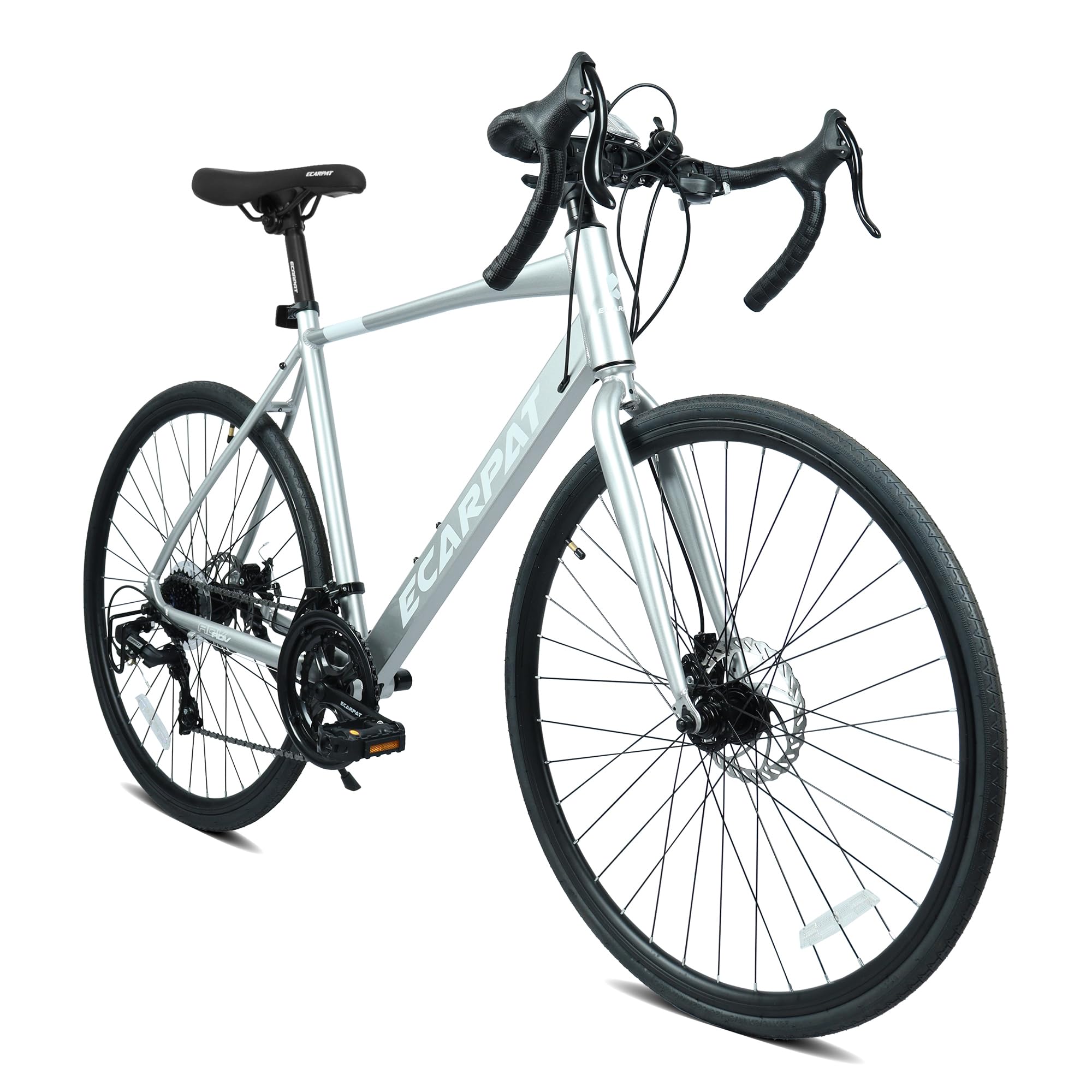 700C Lightweight Aluminum Road Bike, 16-Speed Racing Bicycle with Disc Brakes, Hybrid Commuter Bike for Men and Women, Perfect for City Roads and Outdoor Cycling