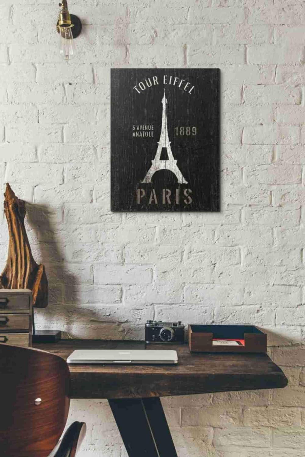 Epic Graffiti 'Refurbished Eiffel Tower' by Wild Apple Portfolio, Canvas Wall Art, 12"x16"