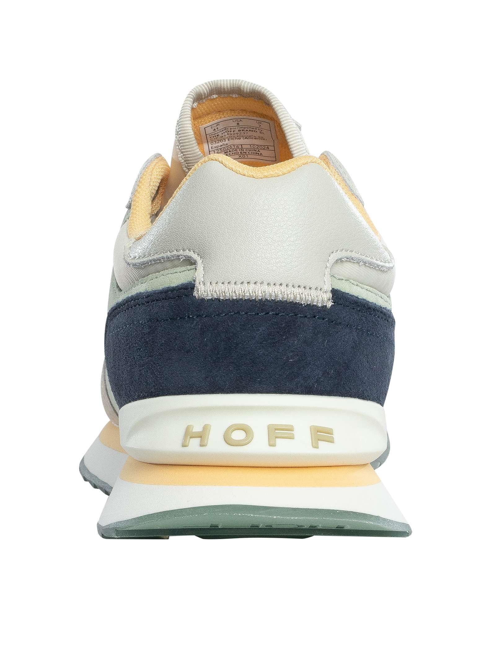 HOFF Zapatillas de ante Mar De Plata para hombre, gris/blanco/verde