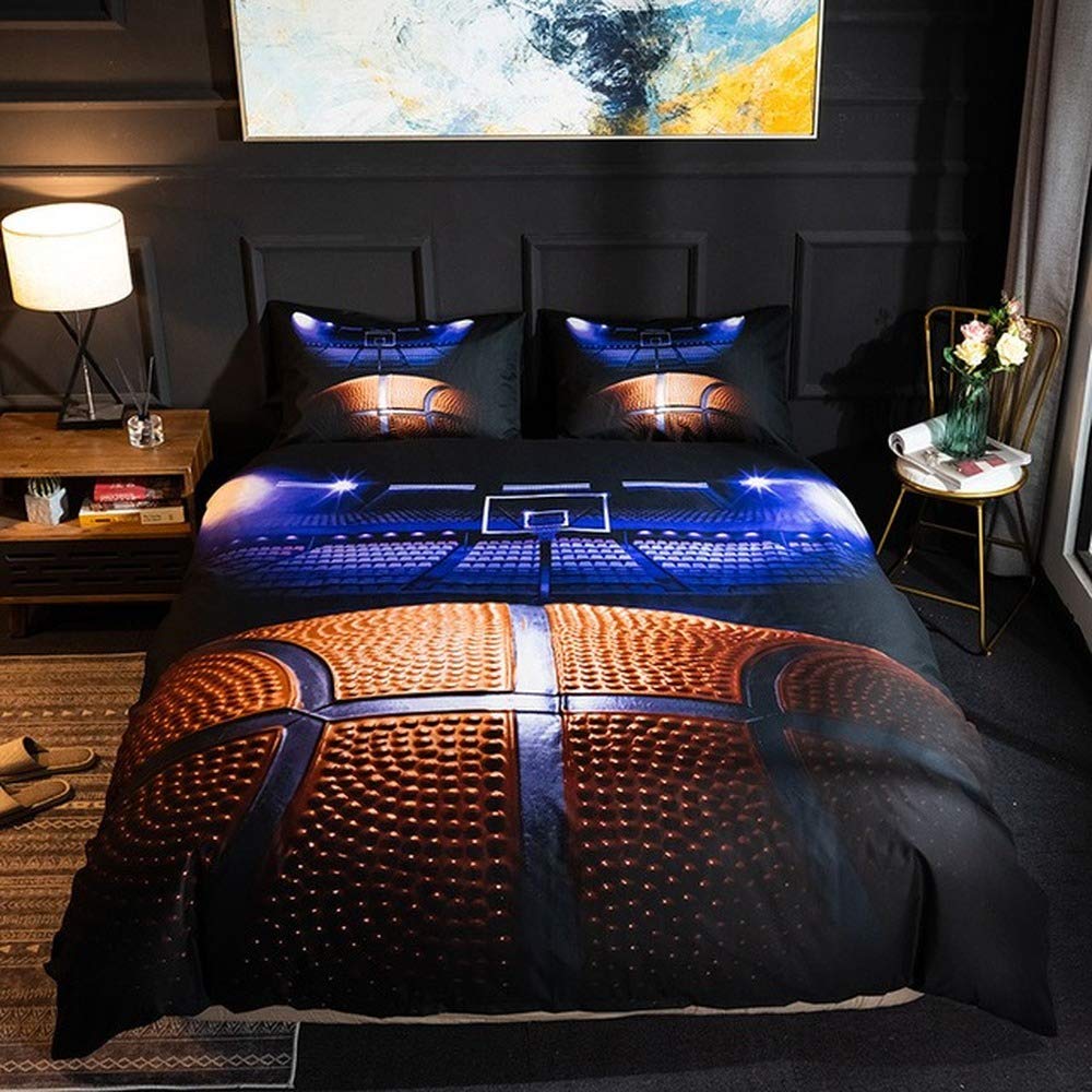 Parure de lit football et basket King Size pour chambre ado branchée