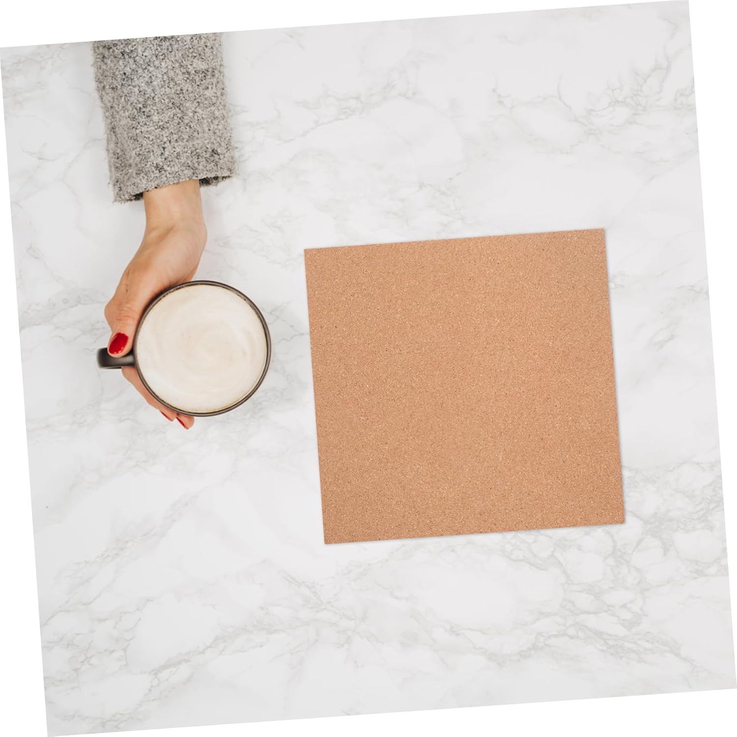 NUOBESTY 8pcs 30x0.2cm Cork Board Squares DIY Cork Bulletin Board Tiles for Wall Decoration for Home Office School Projects and Crafting