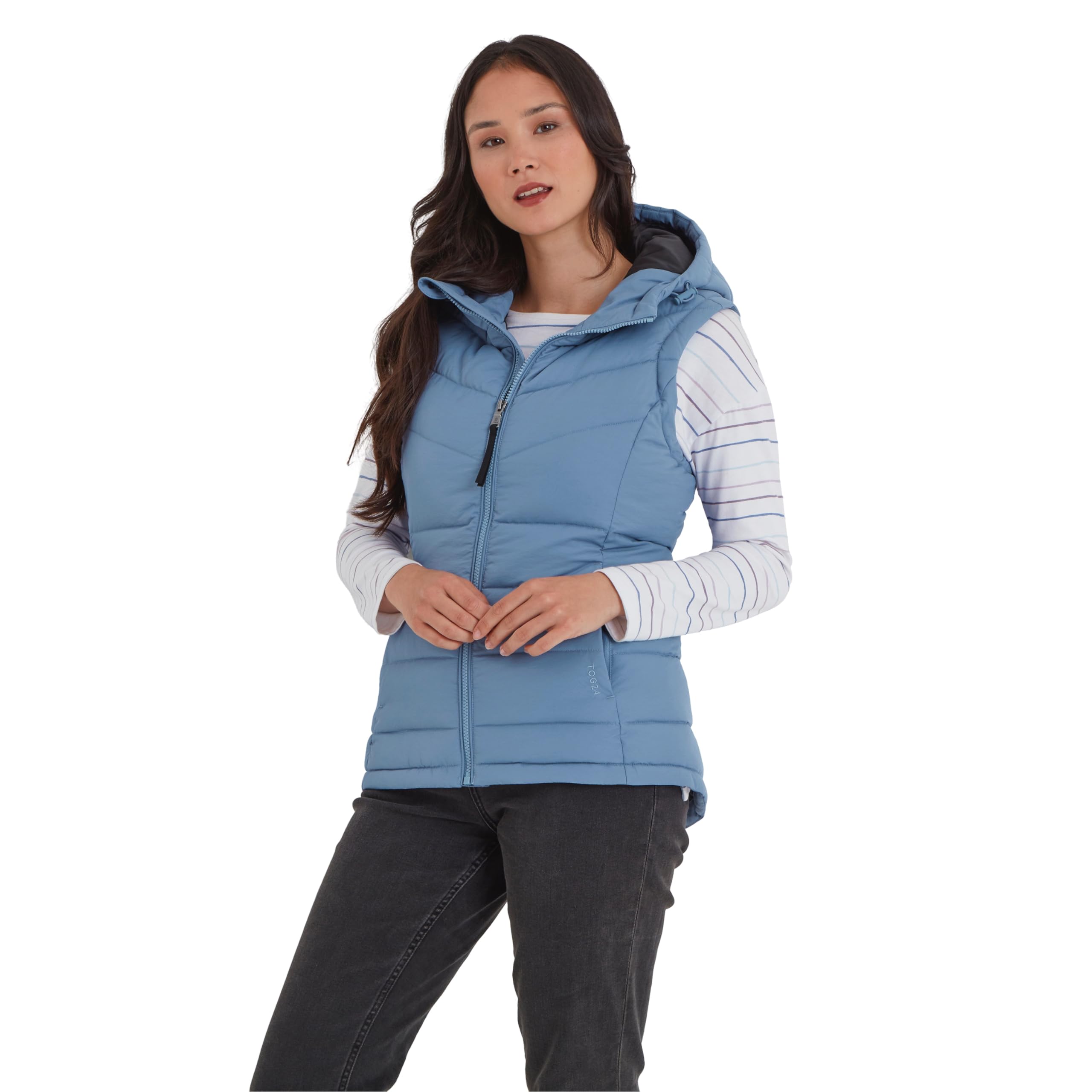 Tog24 Women's Pale Blue 'Calvo' Gilet In Size 22