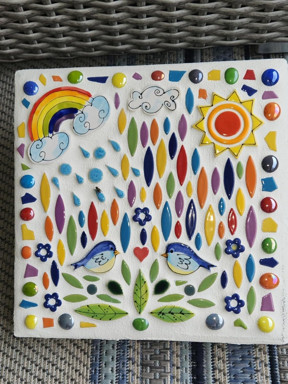Piastrelle a mosaico in ceramica a petalo di foglie, 500 g, mosaico irregolare, mosaico fai da te, pietre per artigianato, hobby, decorazione da parete (colori misti)