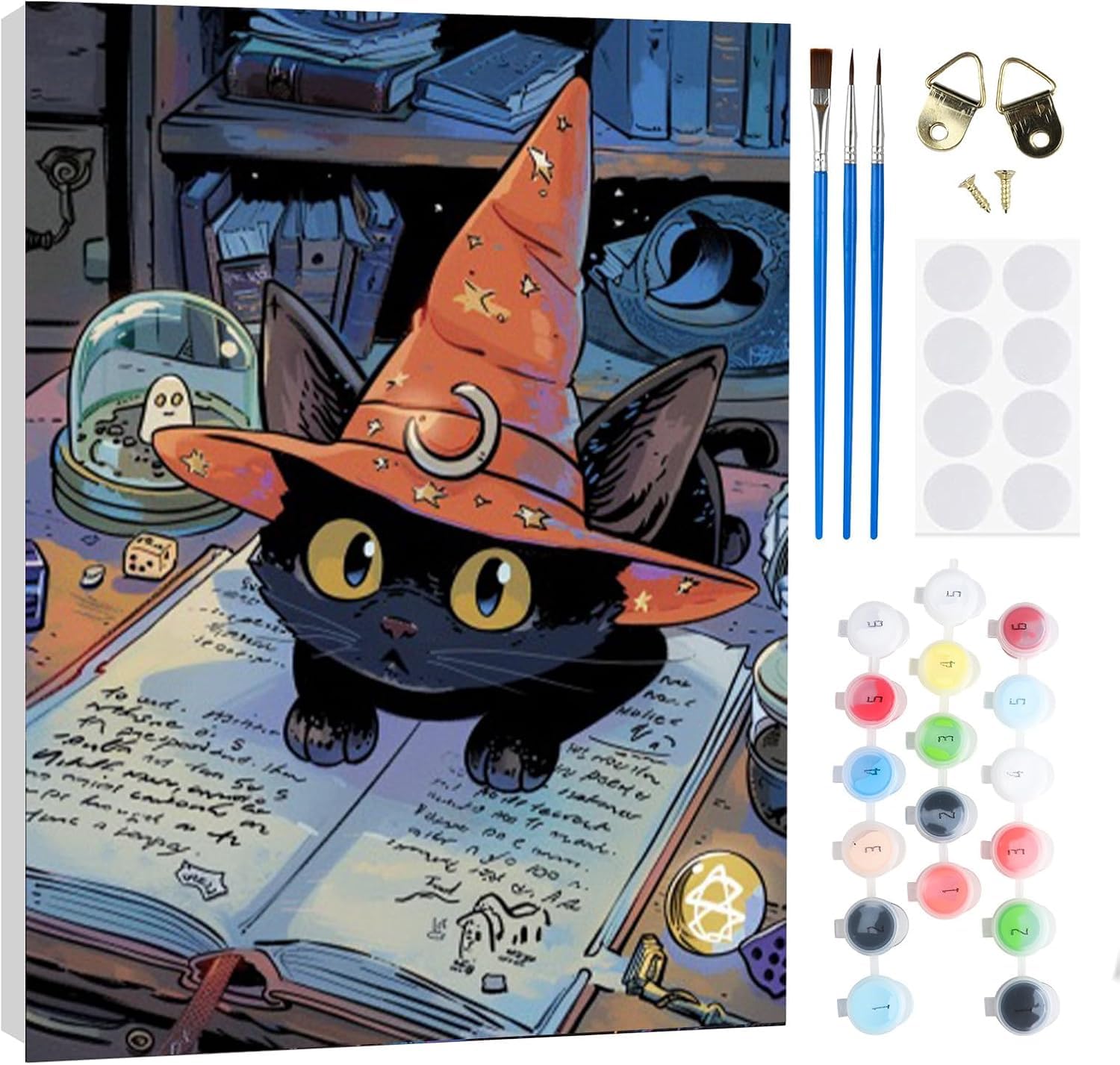 RICUVED Magic Books Paint By Numbers Kit with Framed 20x30cm