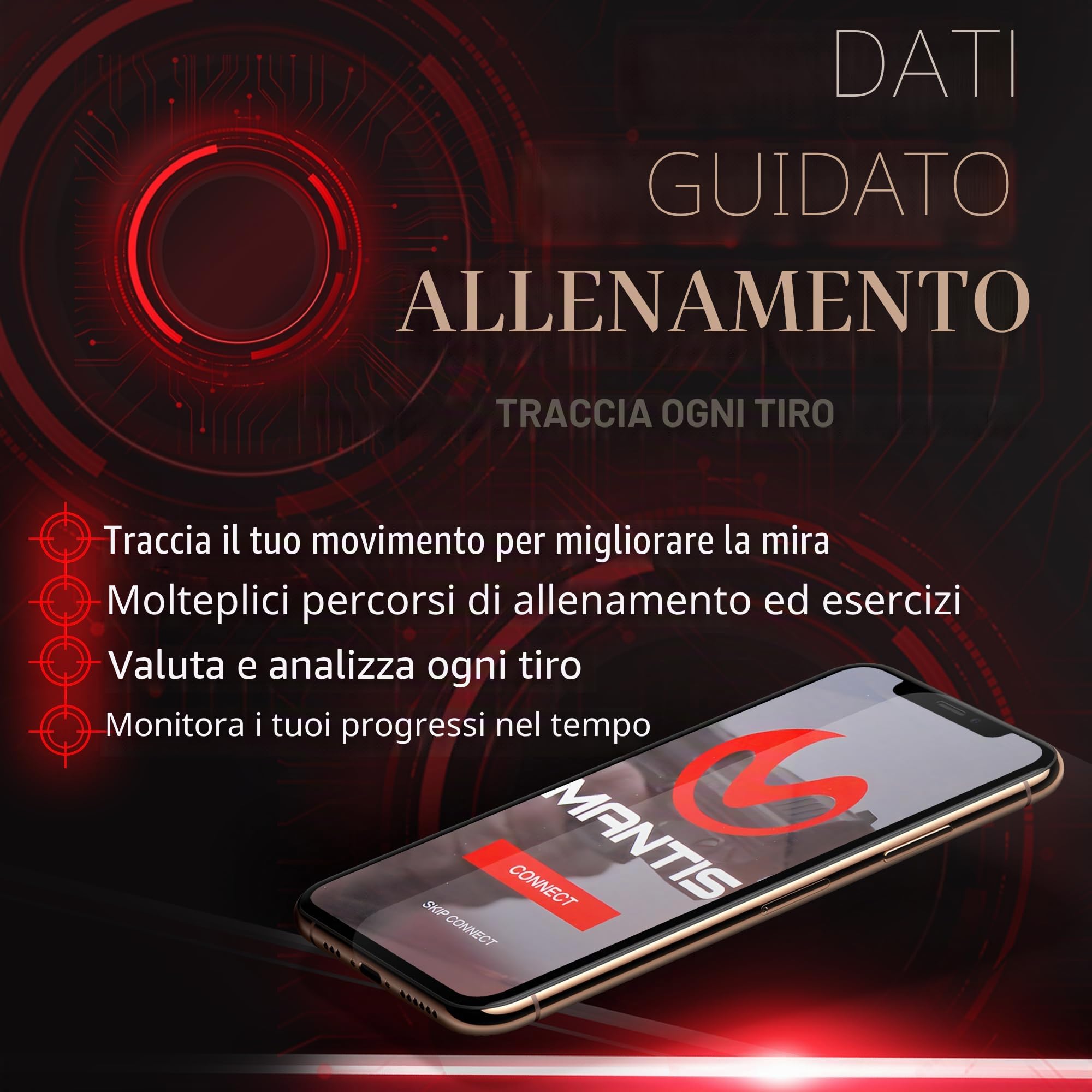 Mantis Sistema di Prestazioni di tiro X10 Elite - Sistema di tracciamento, analisi, diagnostica e Coaching in Tempo Reale per l'addestramento con Armi da Fuoco - MantisX