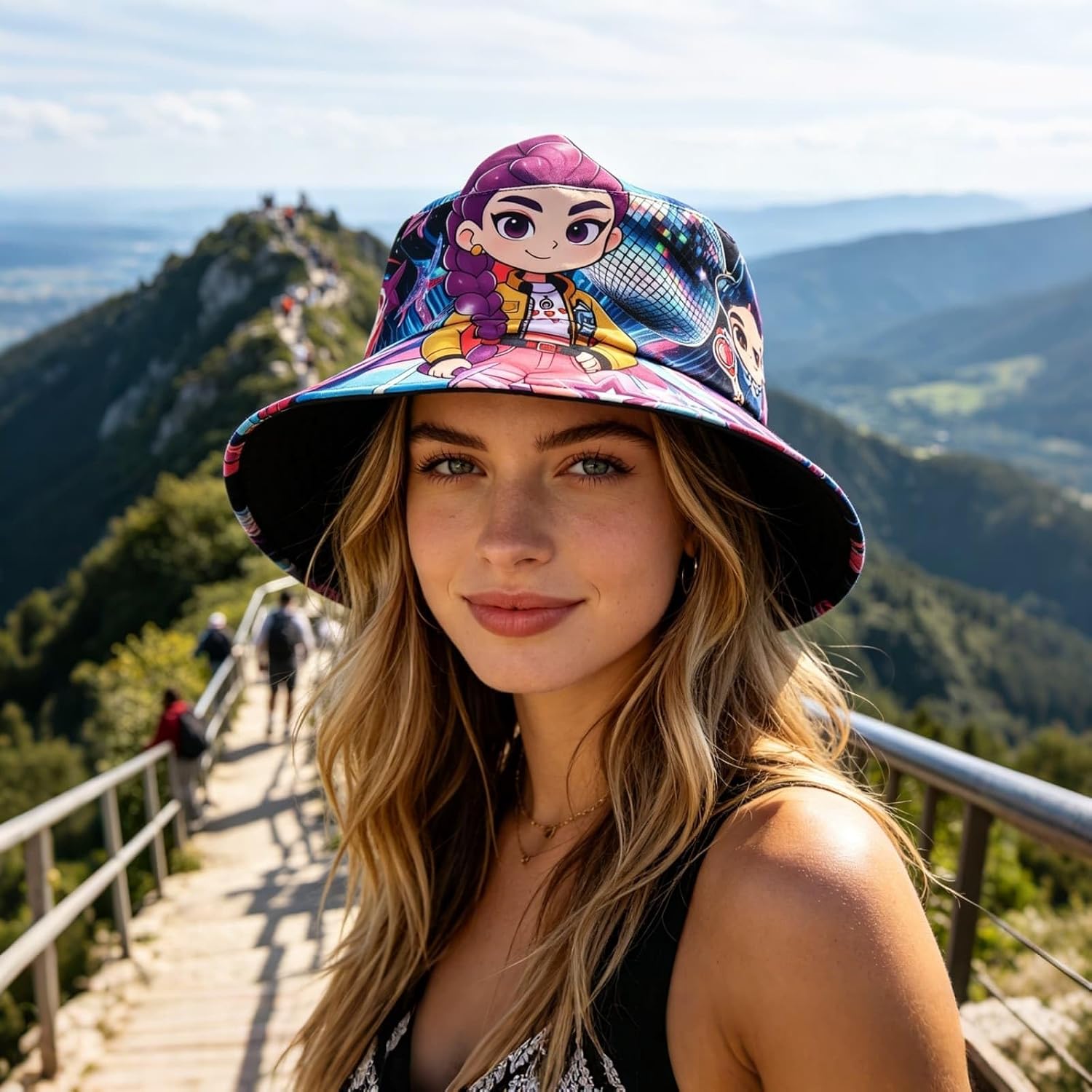 Demon Movie Hunters Bucket Hat, Cotton Korea Pop Fisherman Hat