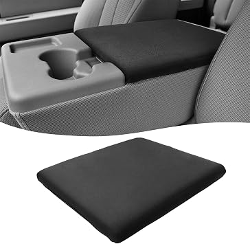 KBH Center Console Armrest Cover for Ford F150 2011 2012 2013 2014, Car Arm Rest Lid Protector, Washable, Anti-Scratch, Black Fits Jump Seat Console Only