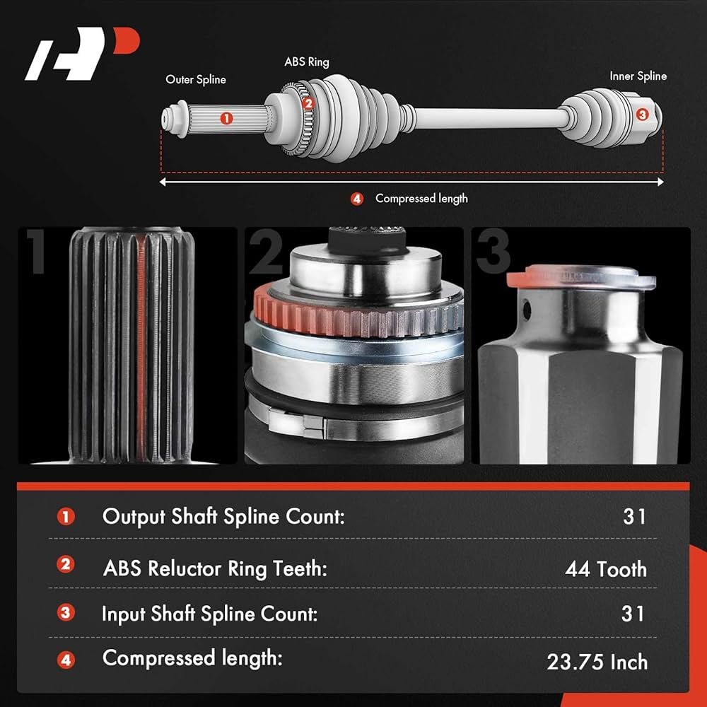 Amazon.com: A-Premium Pair (2) Front CV Axle Shaft Assembly