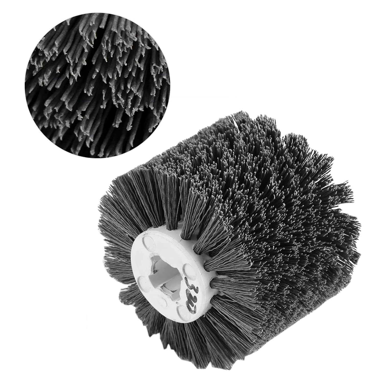 Abrasive Wire Wood Burnishing Polishing Wheel, 320 Grit Drawing Wheel for Electric Machine, Fine Finish on Flat Curved Irregular Surfaces with Aluminum Oxide Wire
