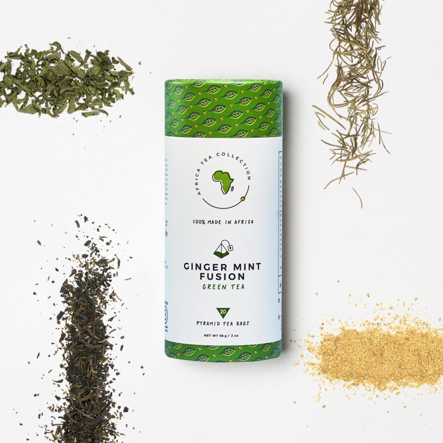 Kazi Yetu - Gift Set Bundle - 100% Ethically Sourced Natural Herbal, Green, & Black Tea - Gift Box Set - Biodegradable Pyramid Bags - Africa Collection – 60 Bags Total