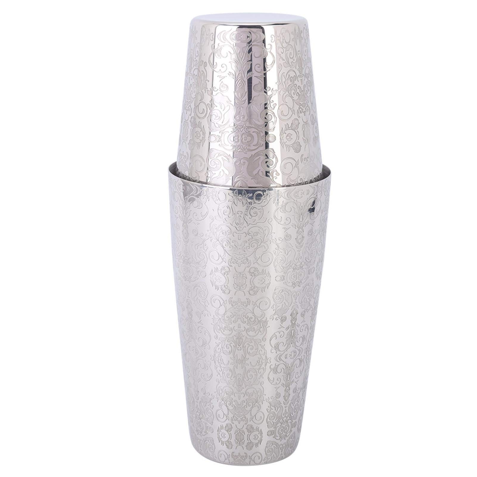 Shaker à Cocktail, Shaker de Boisson Multifonctionnel Boston Shaker gravé, pour Bar Barman Faisant du café glacé à la Maison