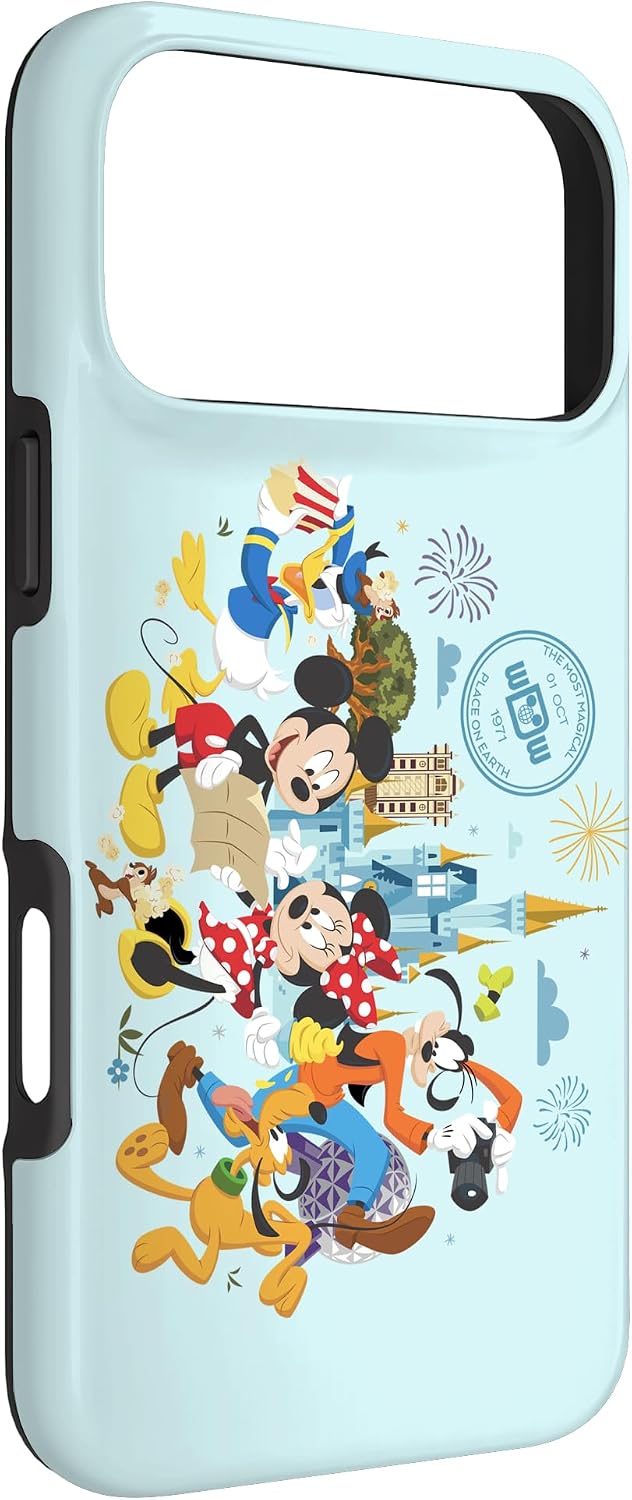 Walt Disney World 50th Anniversary Mickey and Friends Blue Case for iPhone 17 Pro Max